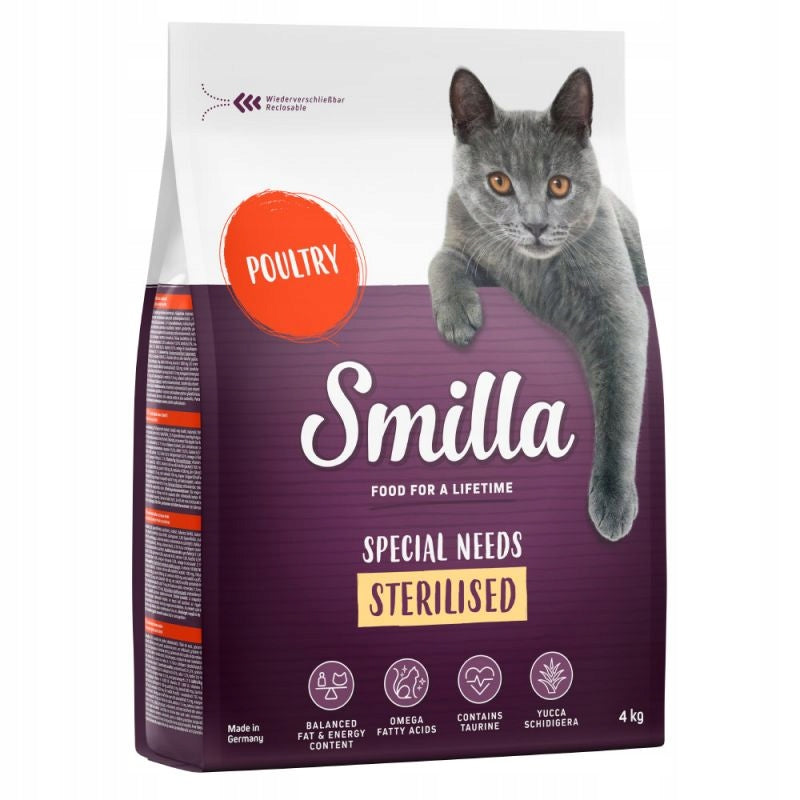 Smilla Sterilised dry cat food sterilized POULTRY 4kg DE