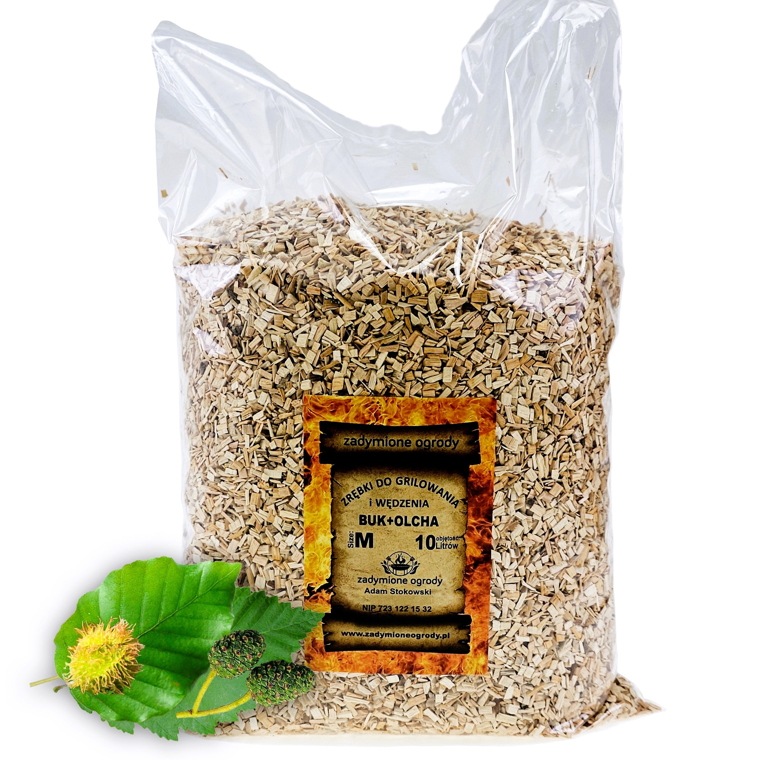 Smoking chips BUK OLCHA 6-8mm KL.08 size:M medium wood chips bag 10L