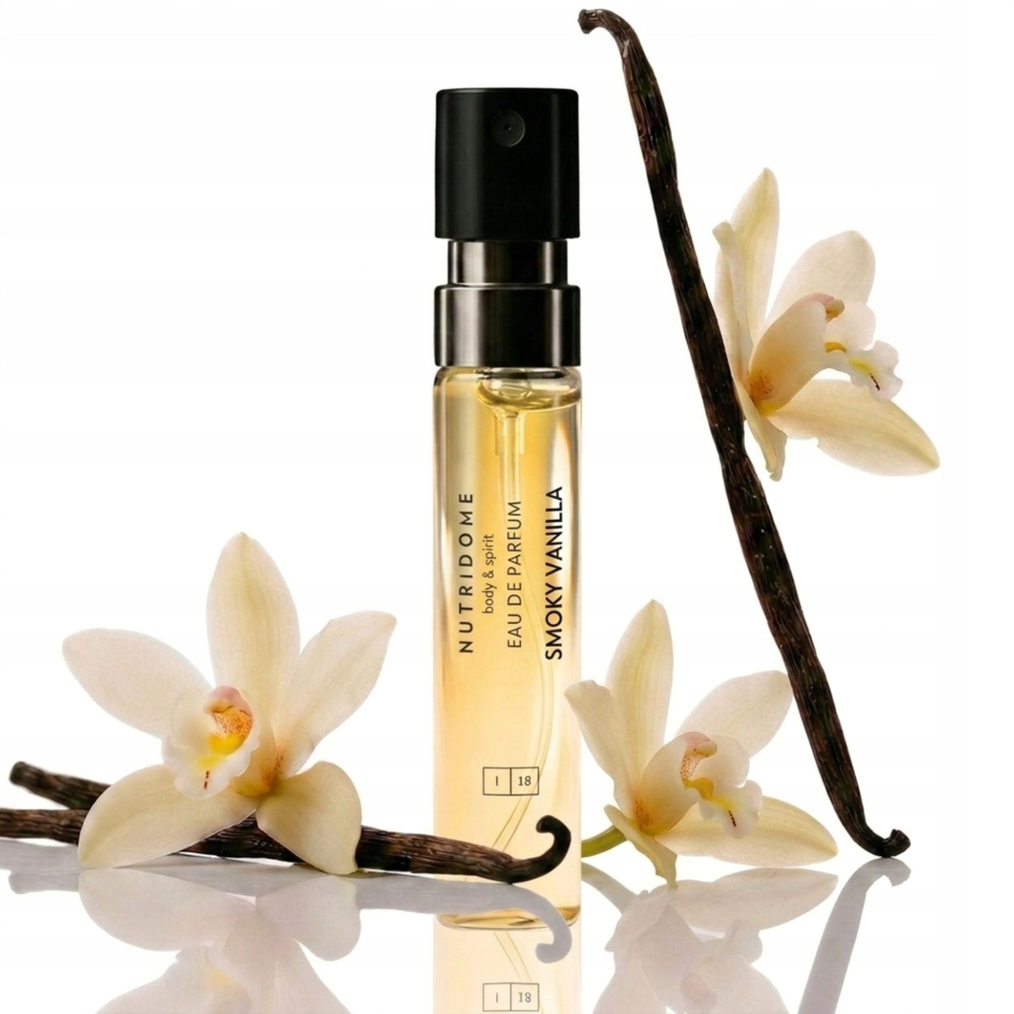 Smoky Vanilla Eau de Parfum 2ml Nutridome long lasting vanilla perfume toffee