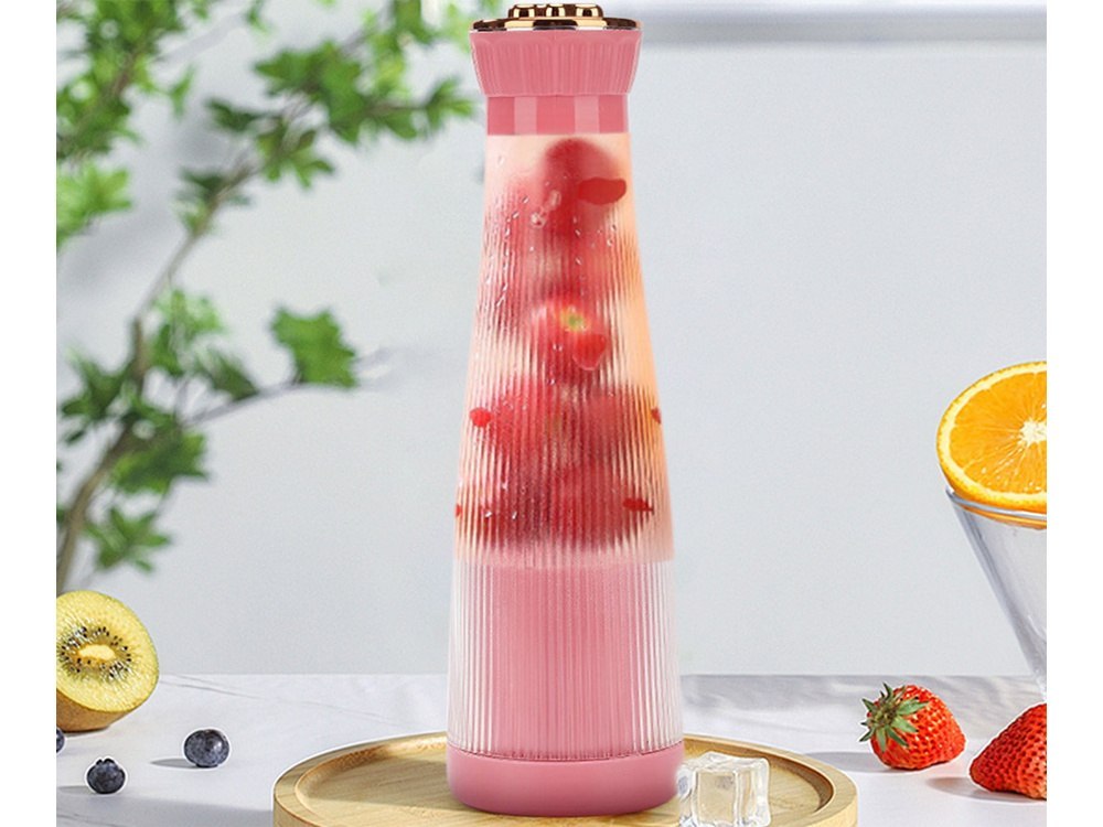 Smoothie Blender Portable USB Wireless Cocktail Shredder Dominant color pink
