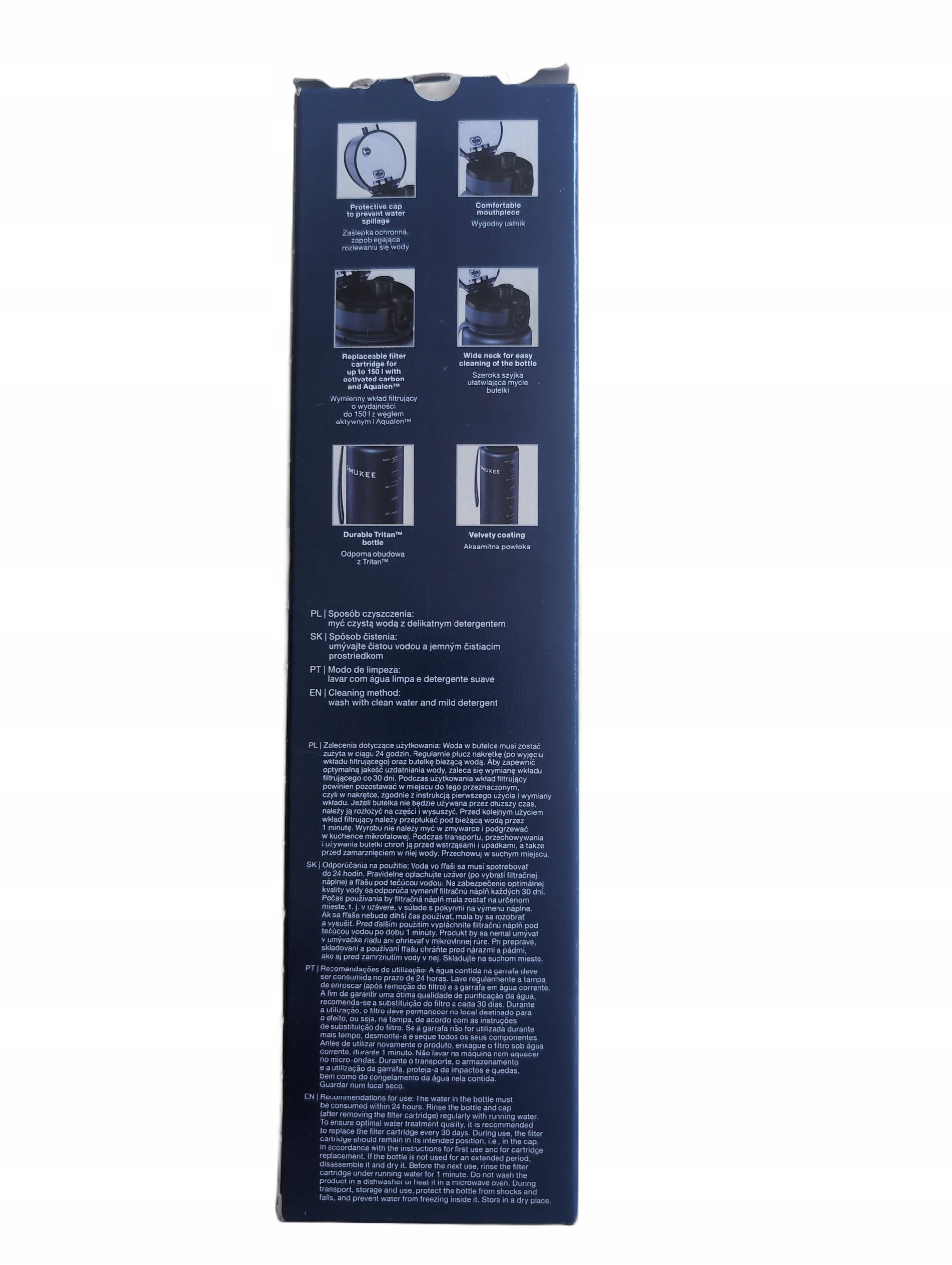 Smukee Filter Bottle 500 ml Navy Blue Manufacturer code 4745091951508