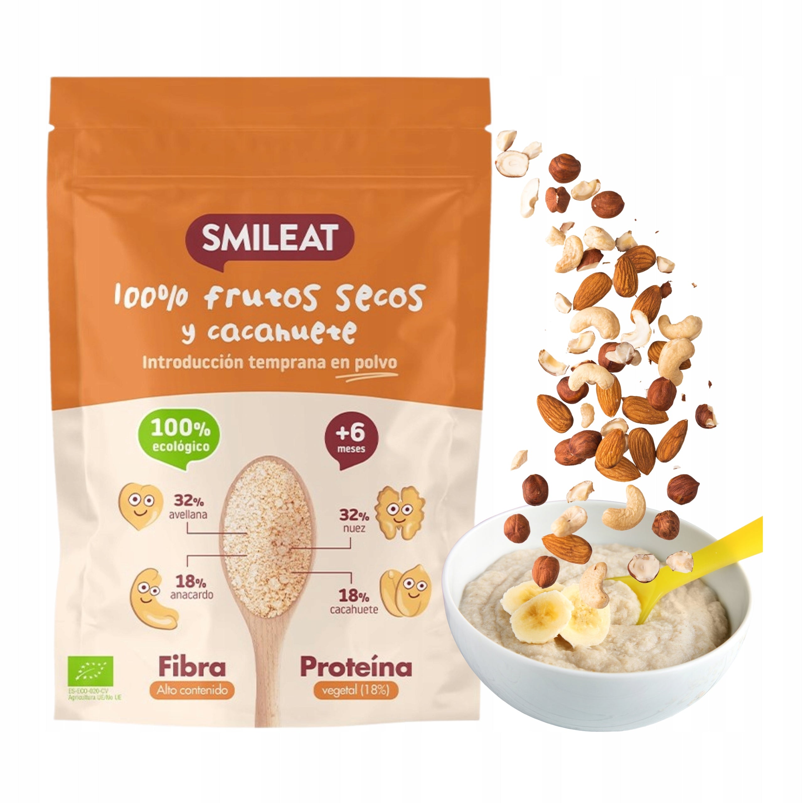 Snack for Infants after 6 months BIO Walnut Peanuts Smileat 200g
