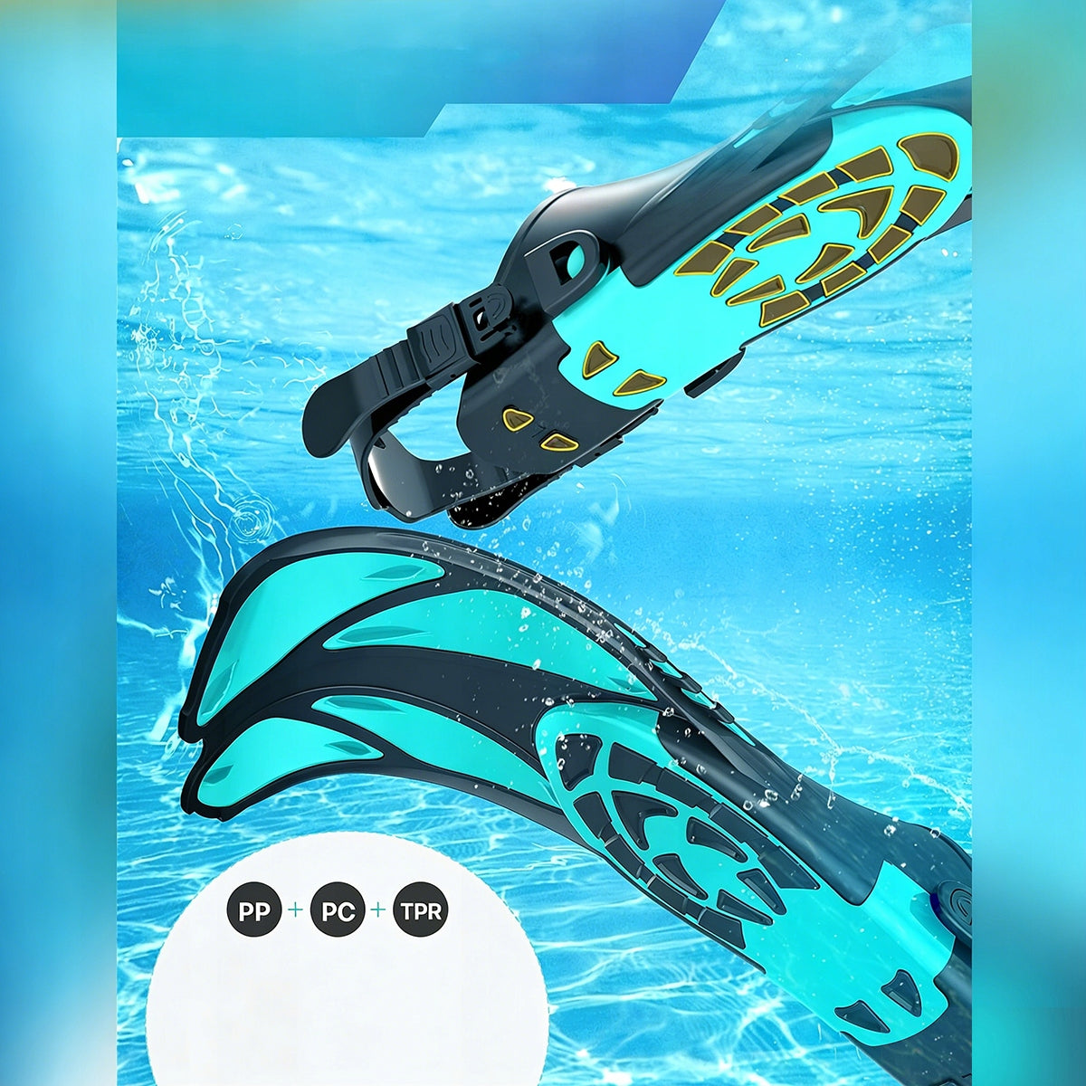 Snorkeling set mask + snorkel + fins ML/XL Model 4059635535681