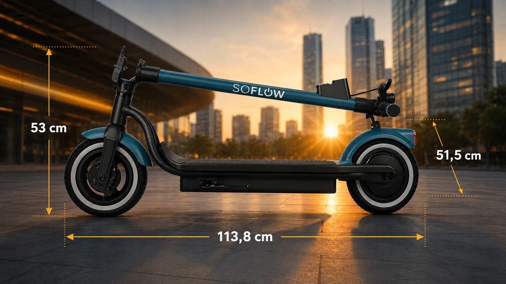 So!Flow SO2 AIR MAX Electric scooter 500W 20km/h NFC 80km blue Engine power 500 W
