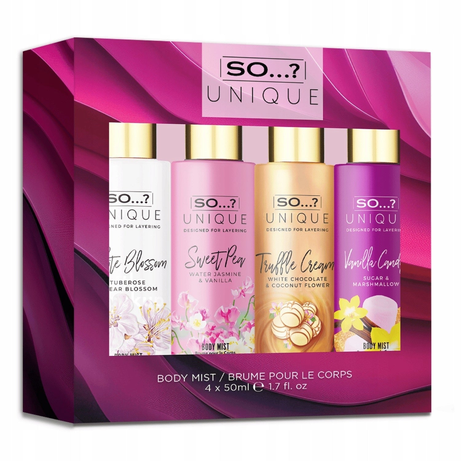 So...? Unique Set of Body Mist 4 x 50 ml
