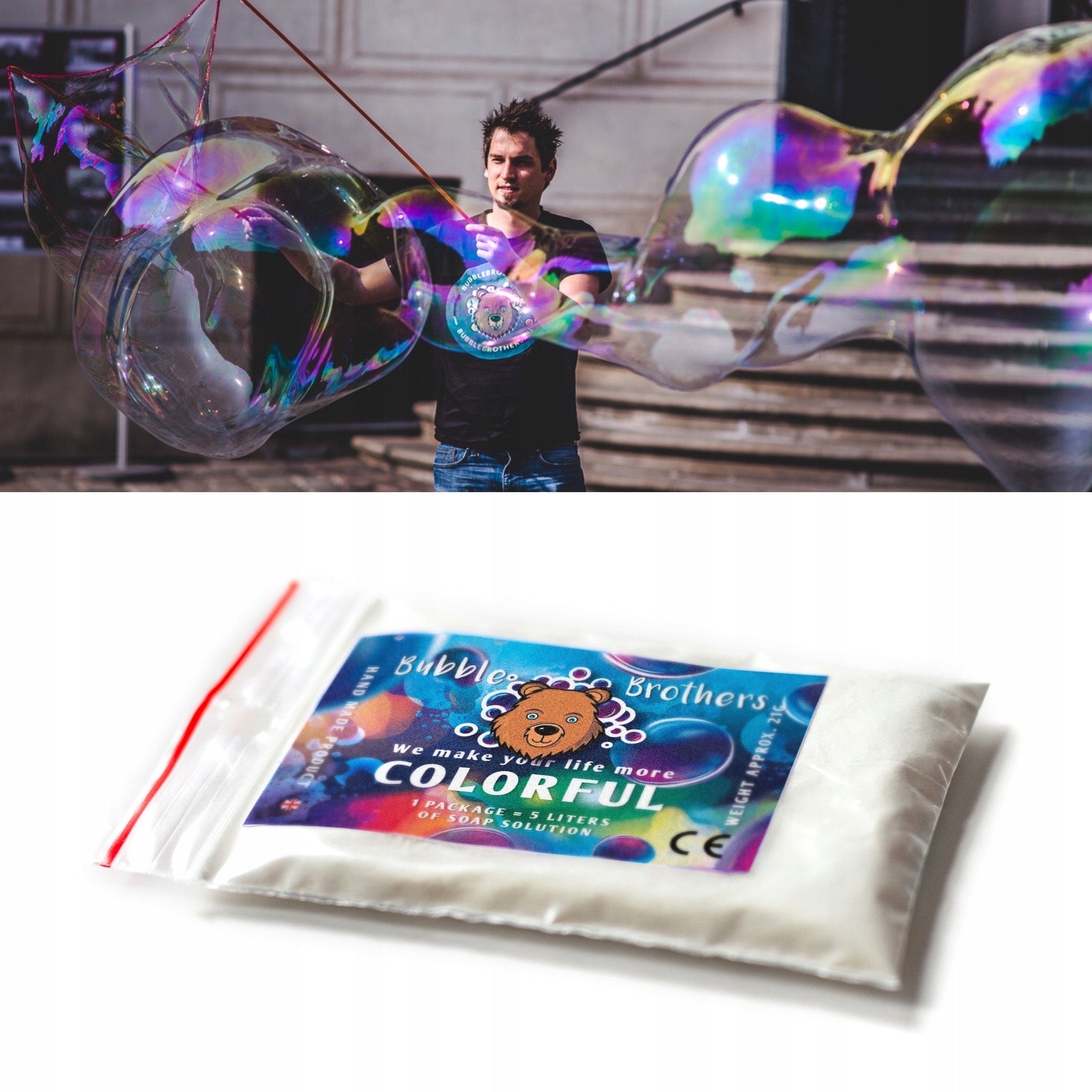 Soap Bubble Liquid Powder for 5 Liters of Large Soap Bubble Liquid Manufacturer code 0-01