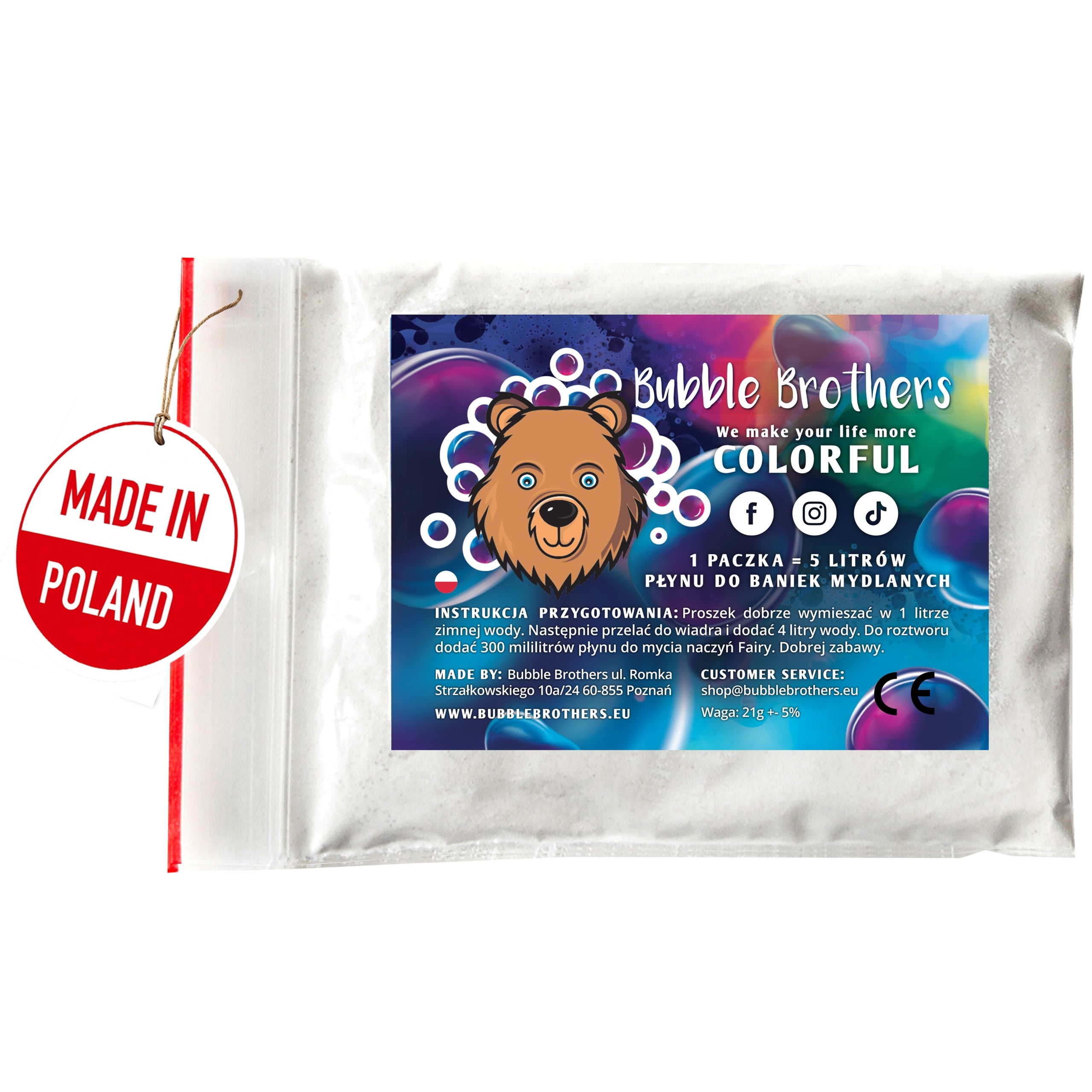 Soap Bubble Liquid Powder for 5 Liters of Large Soap Bubble Liquid