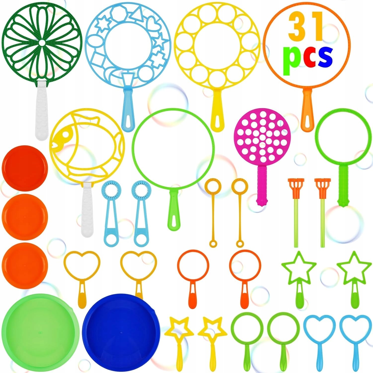 Soap Bubble Set 31 Tools Multicolor + Bubble Liquid 5L Packaging status original