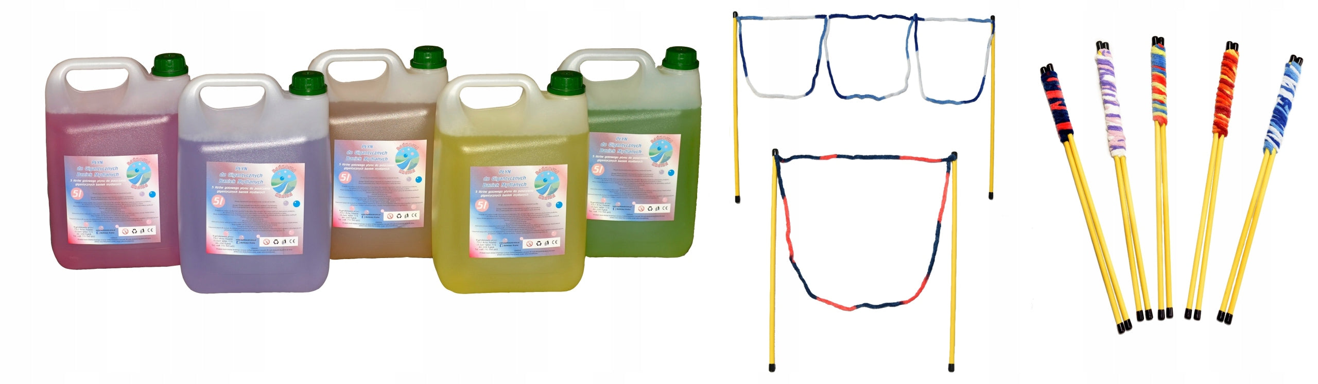 Soap Bubble Set Bubble Liquid 2 Sticks , 5 Liters , Concentrate