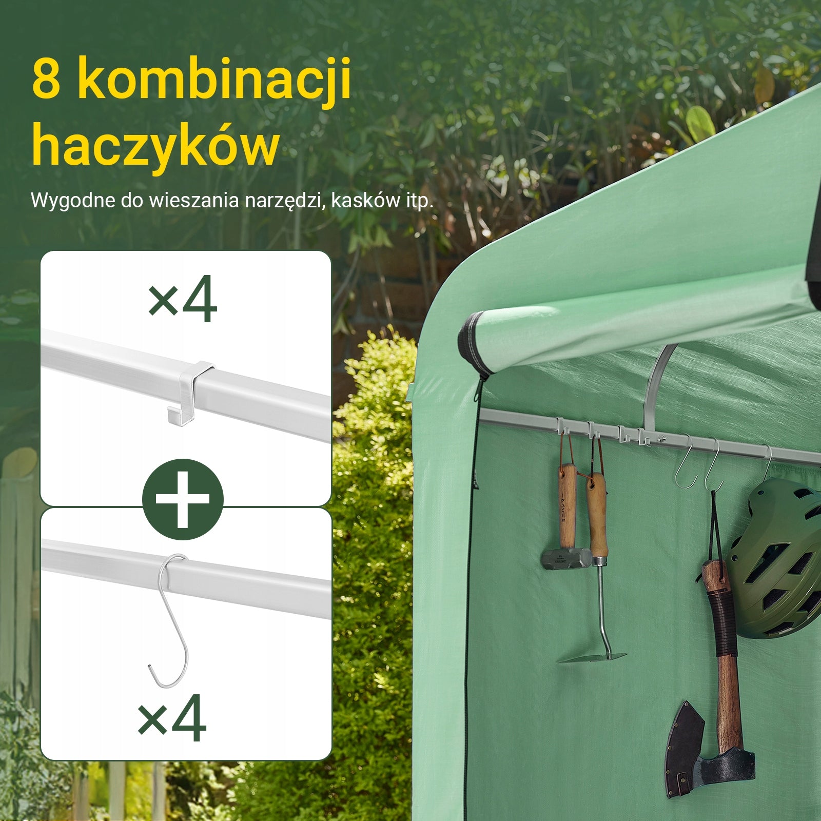 Sobuy UV Garden Tent for 2 to 3 Bikes Waterproof Storage KLS11-L-GR Type tent