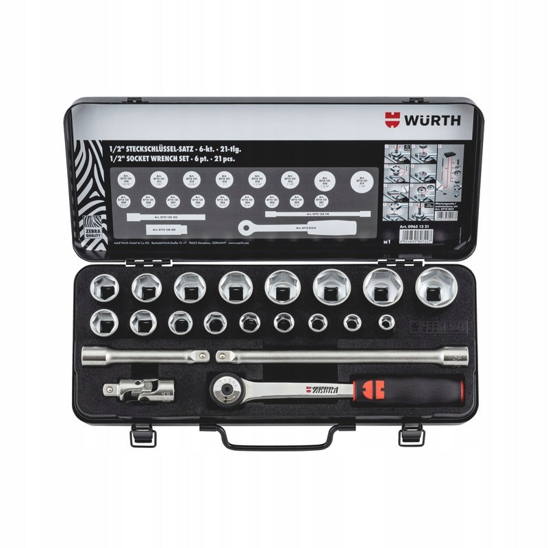 Socket Wrench Set 1/2 Inch SOCKET WRENCH SET 1/2 - Wurth