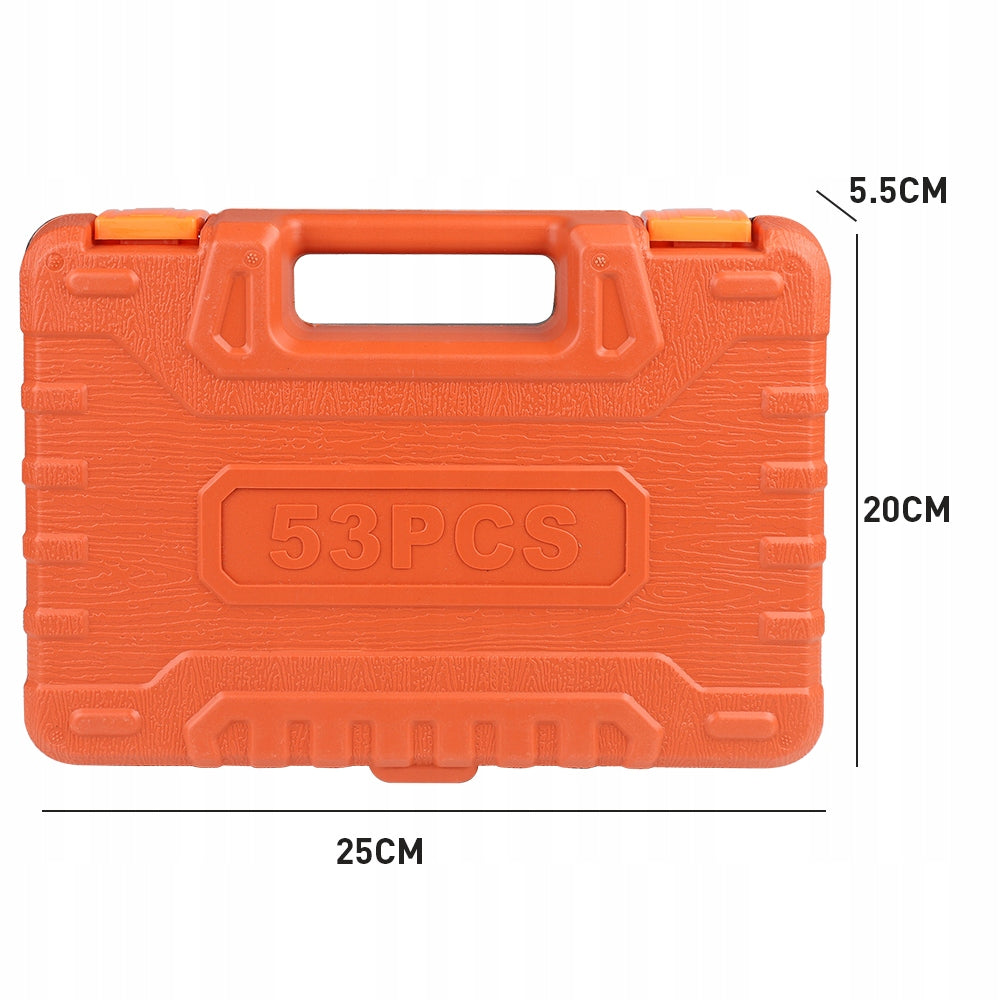 Socket Wrench Set 1/4 Inch 53 Elements With Tool Kit, Ratchet Brand no brand