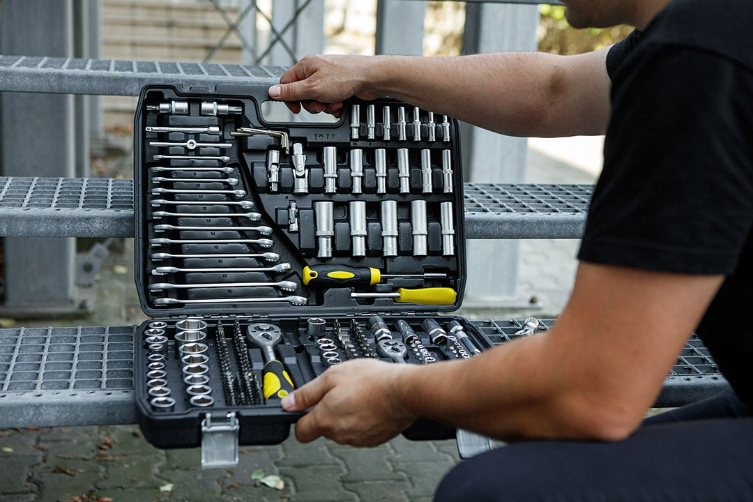 Socket Wrench Set Large 219 el. 1/2" 3/8" 1/4" Stainless Steel Suitcase TOPEX Manufacturer code 38D853