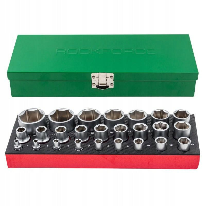 Socket set 1/4" & 1/2" 25el. (4-32mm) (6-angle) Manufacturer code RF-50121G