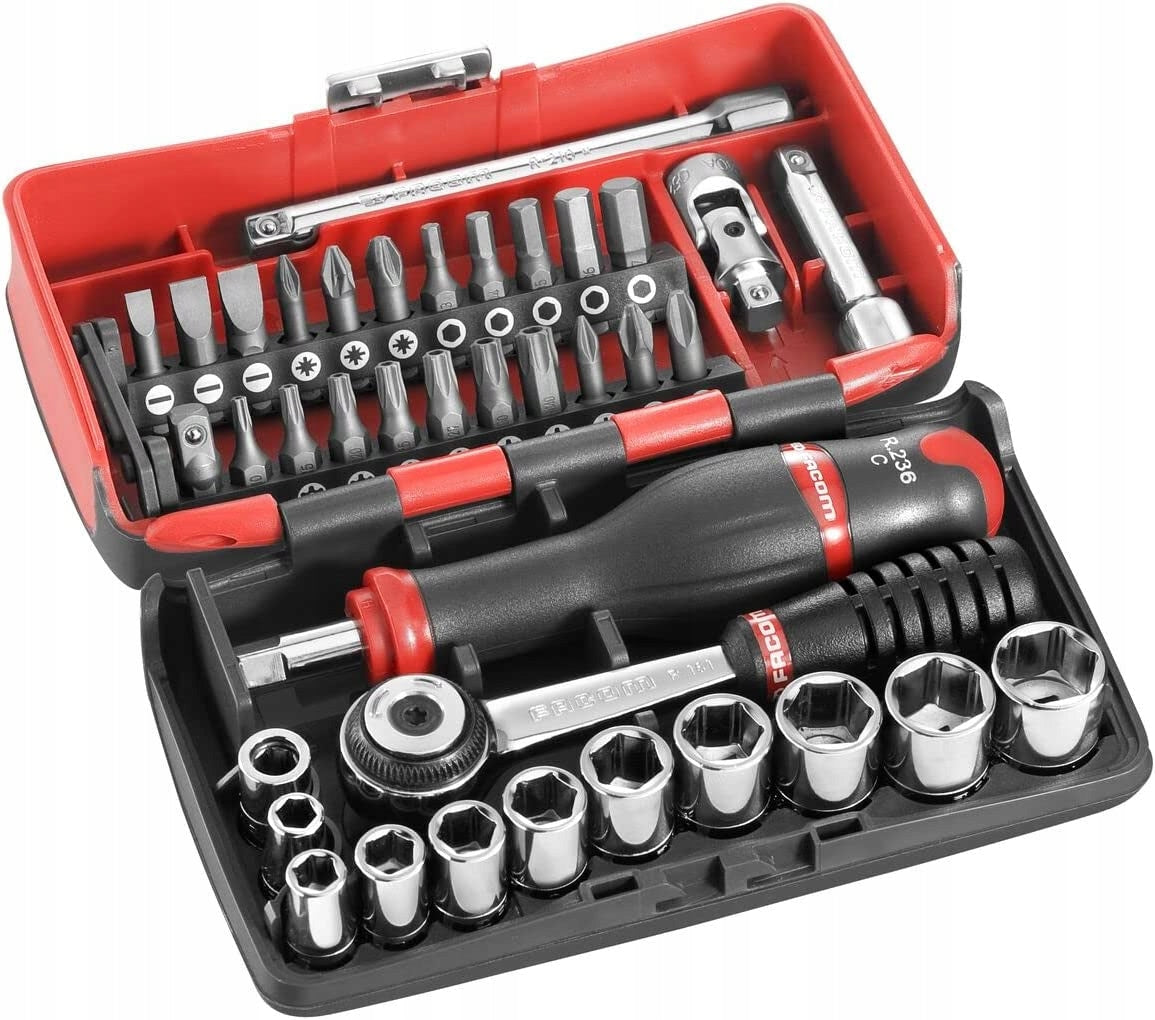 Socket set 1/4 + accessories FACOM R2NANO Brand Facom