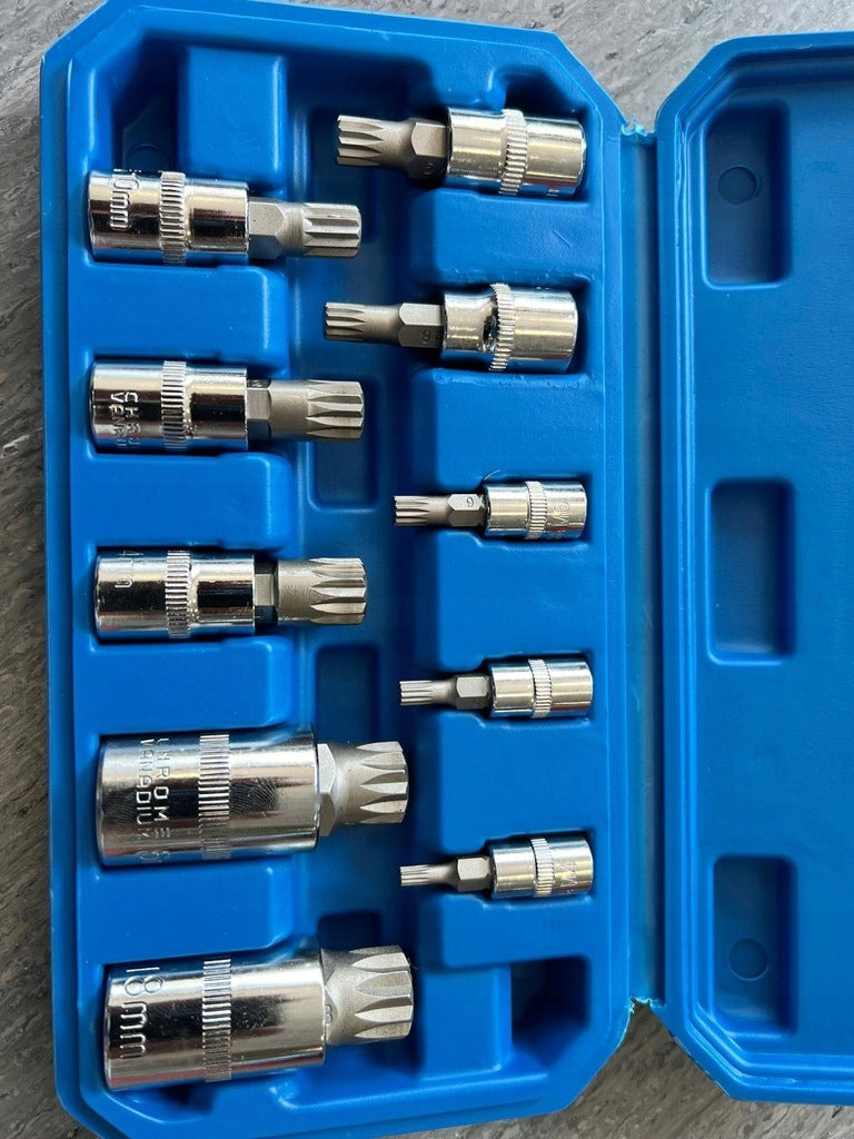 Socket set SPLINE M4-M18 10 el. Magnus | 1/4", 3/8", 1/2" MGS01910 EAN (GTIN) 5902734303103