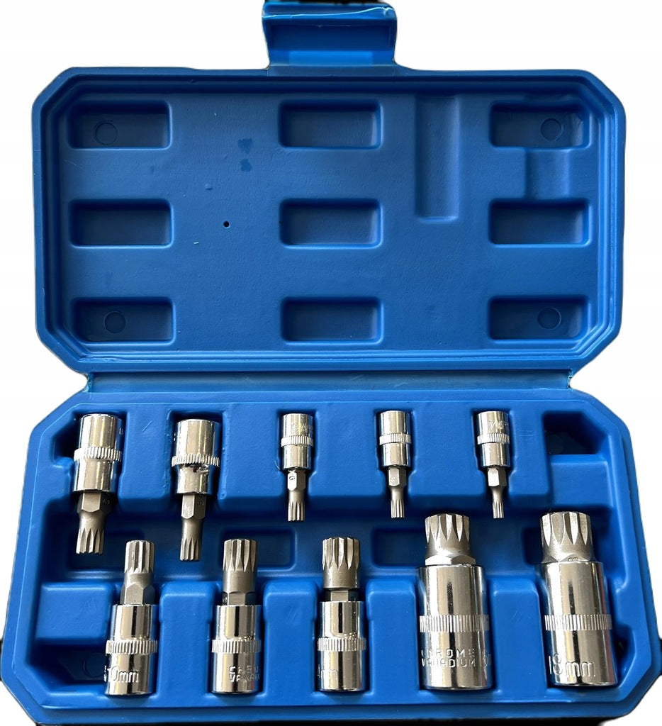 Socket set SPLINE M4-M18 10 el. Magnus | 1/4", 3/8", 1/2" MGS01910
