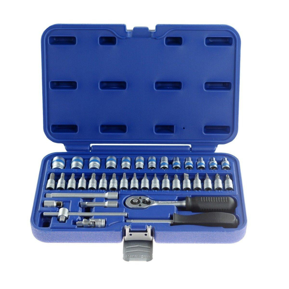 Socket wrench set 1/4" 38 element KR038MDA