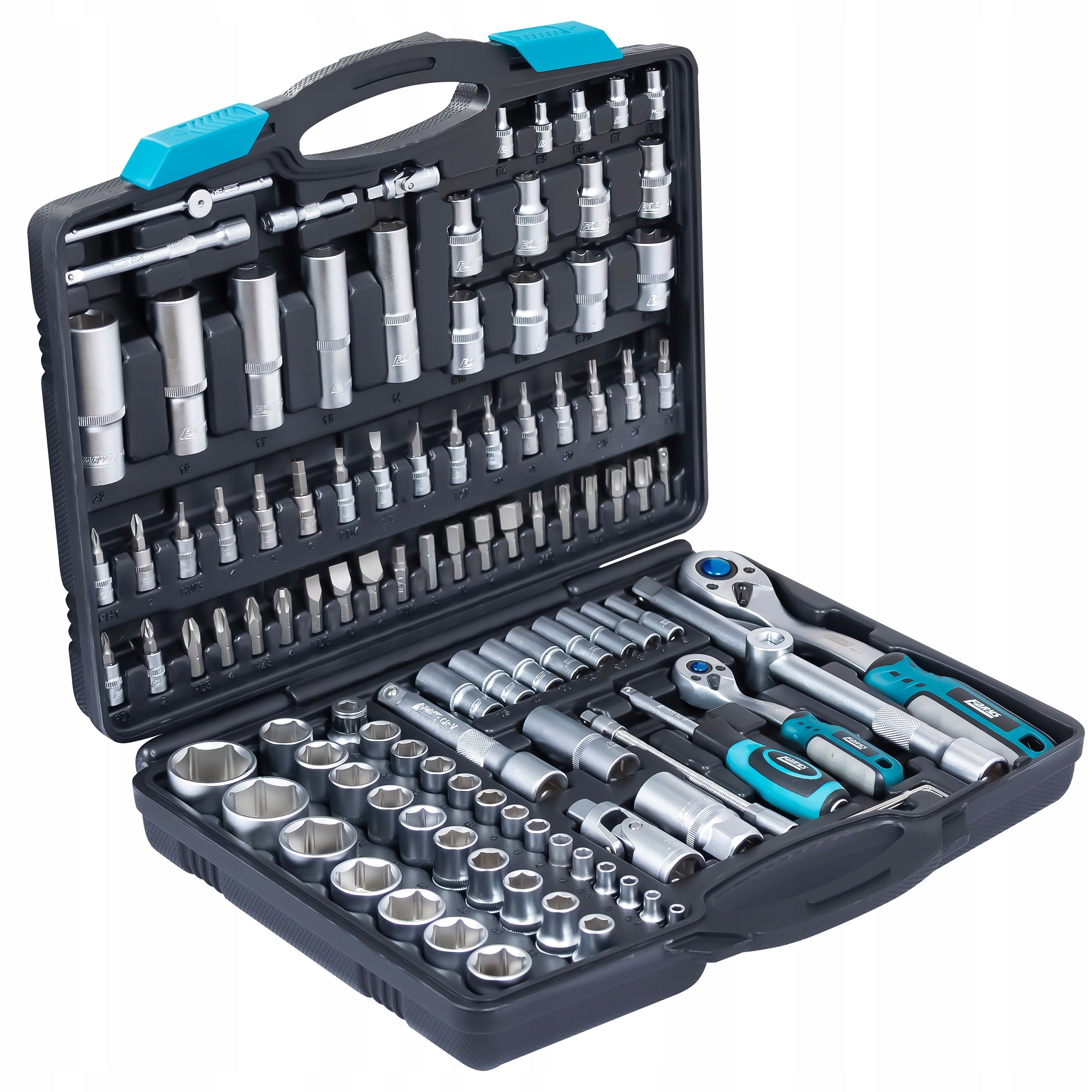 Socket wrench set 108el CRV 1/2 1/4 ratchets whipped suitcase Product weight with unit packaging 4 kg