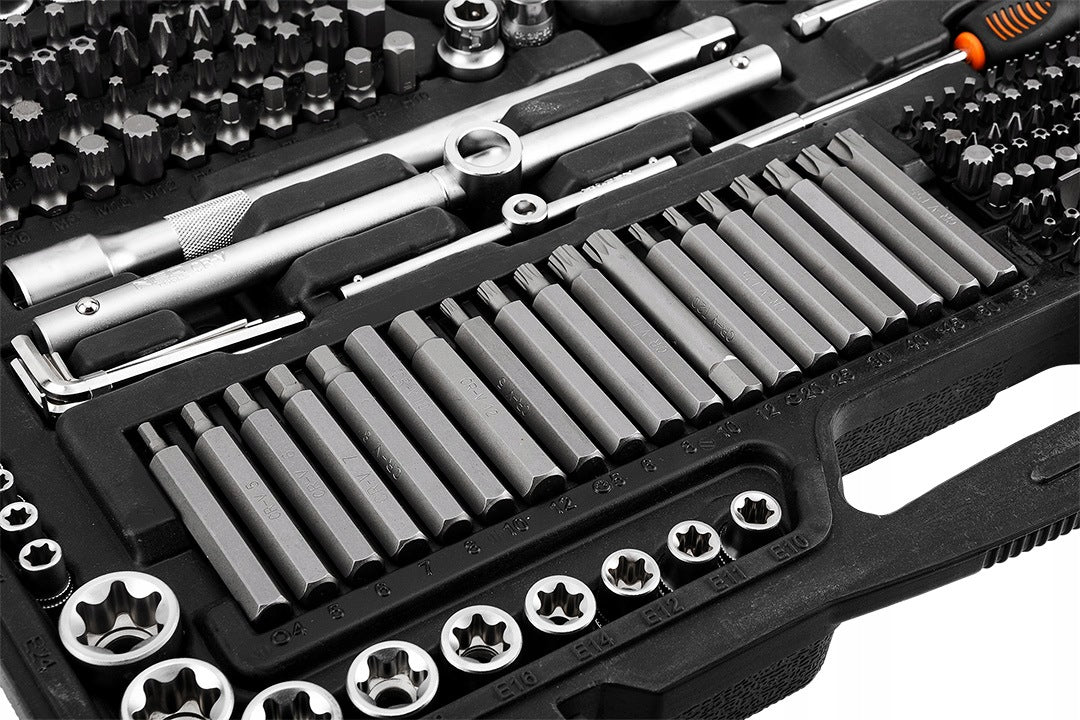 Socket wrench set NEO 10-218 300 el. 1/2 3/8 1/4 CrV - Manufacturer code 10-218