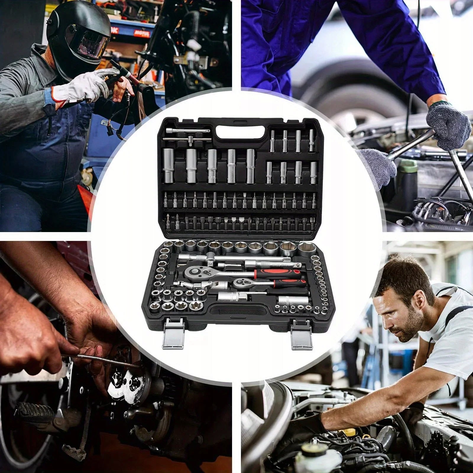 Socket wrench set Riwall hard 110 el 1/2" 1/4" tool case Product weight with unit packaging 11 kg
