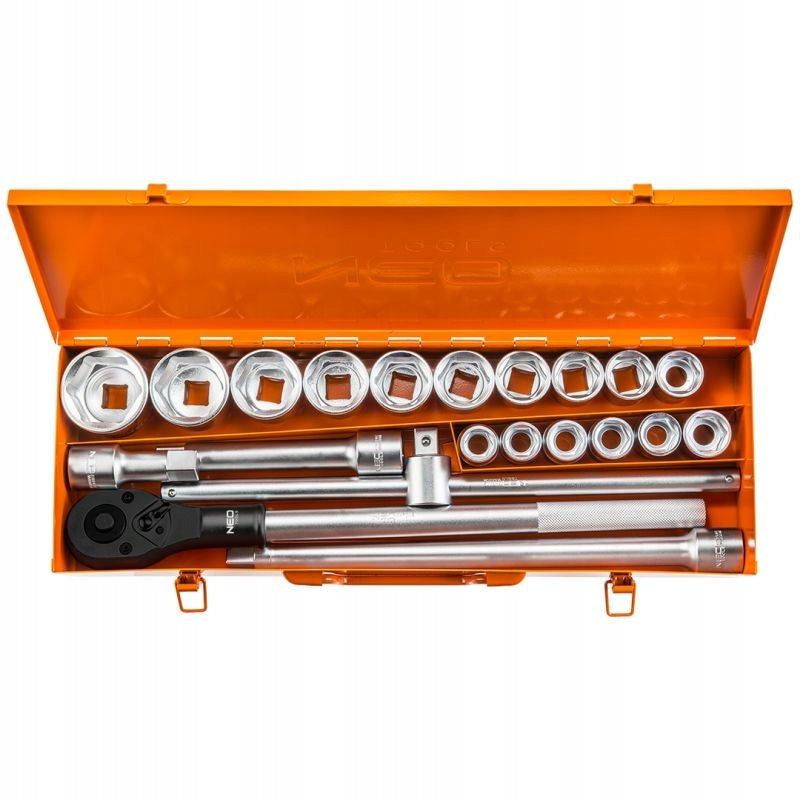 Socket wrenches 3/4' set suitcase 21 pcs. 08-061