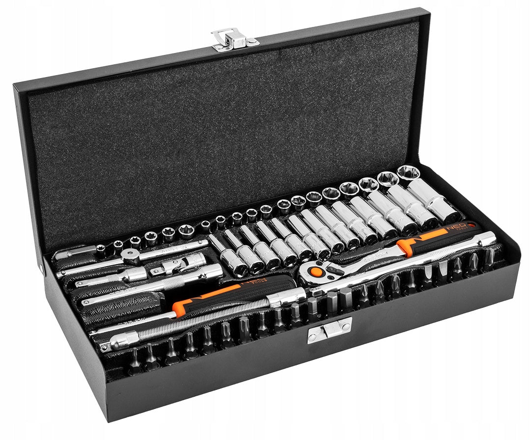Socket wrenches WORKSHOP 1/4", included 63 el. 10-008 NEO TOOLS SUITCASE