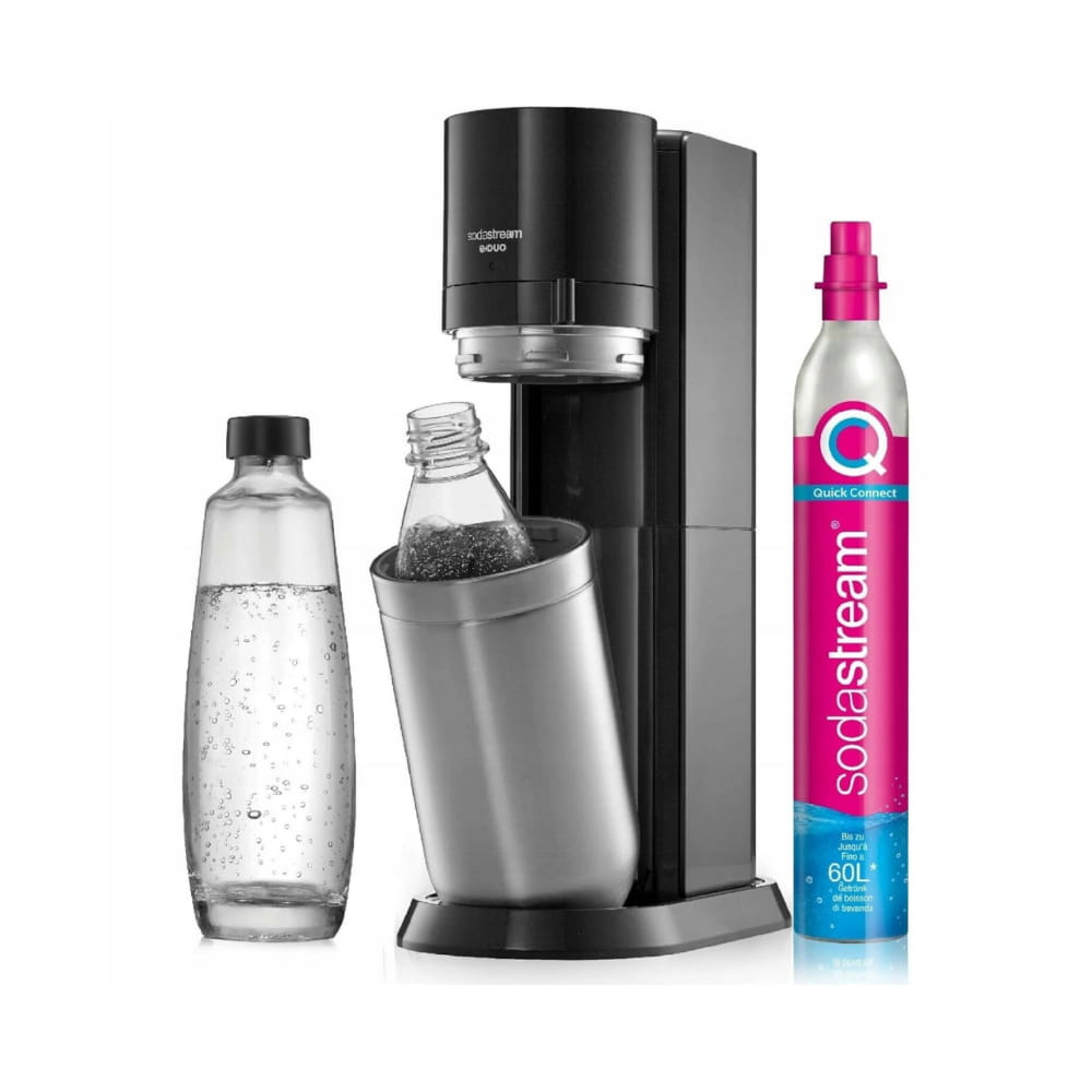 SodaStream E-Duo 2 cylinder(glass+PET) with CO2 gas Brand SodaStream