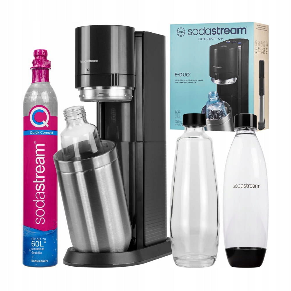 SodaStream E-Duo 2 cylinder(glass+PET) with CO2 gas