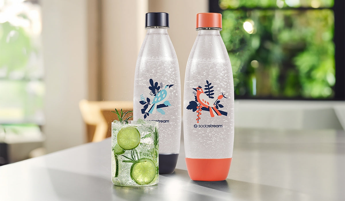 SodaStream Fuse Free Birds 2 Pack x 1L Bottles for Saturator | DISHWASHER SAFE Brand no brand