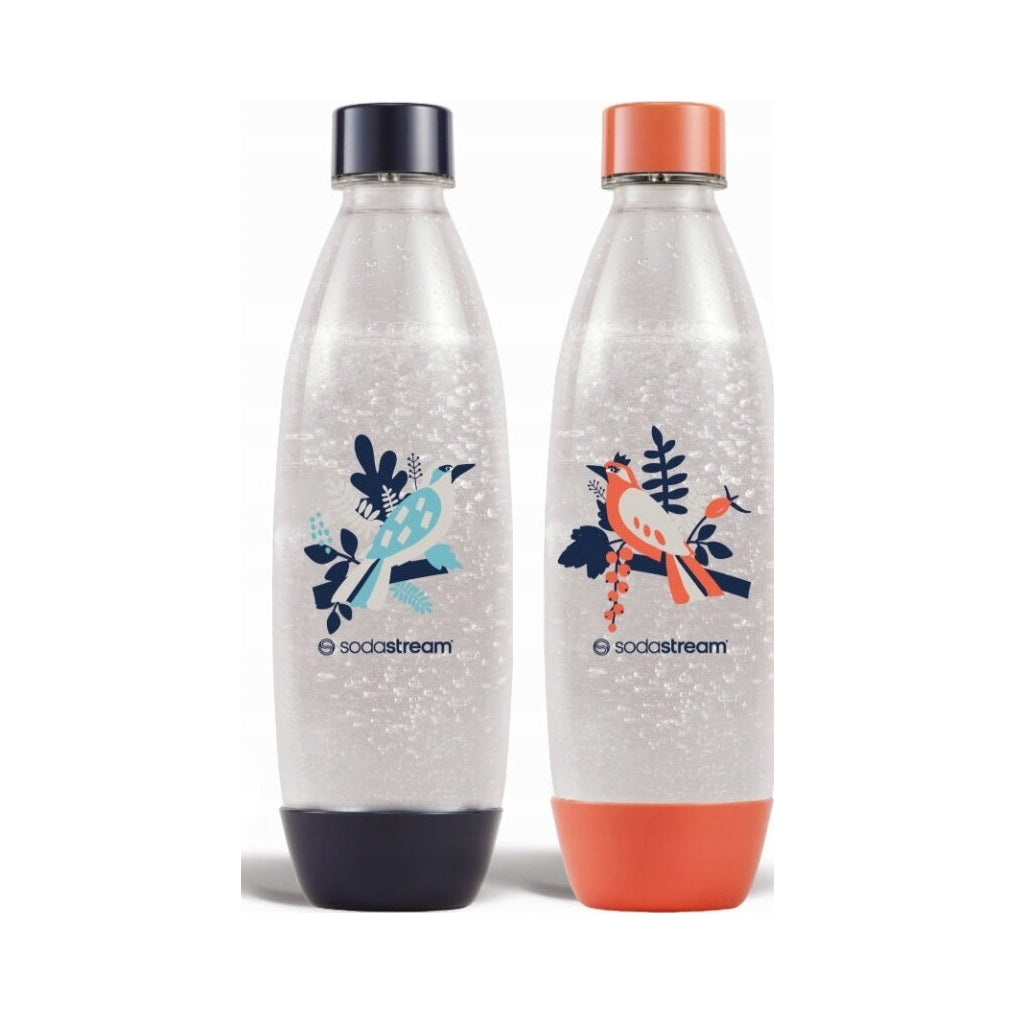 SodaStream Fuse Free Birds 2 Pack x 1L Bottles for Saturator | DISHWASHER SAFE Packaging status original
