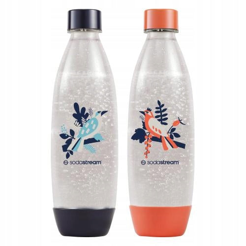 SodaStream Fuse Free Birds 2 Pack x 1L Bottles for Saturator | DISHWASHER SAFE
