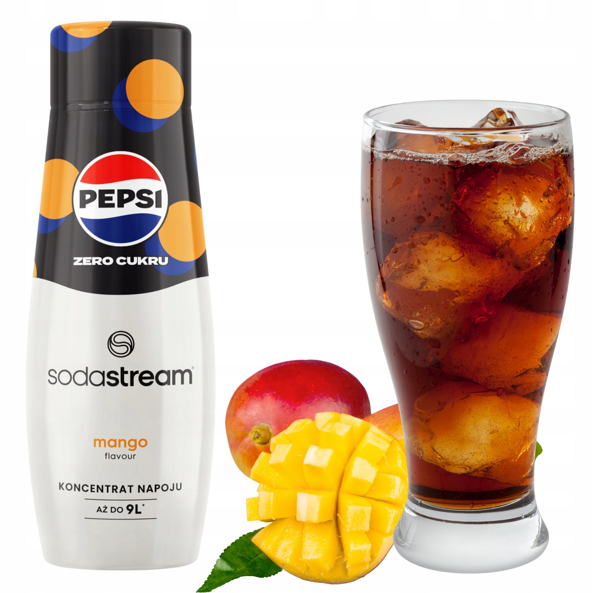 SodaStream Pepsi Max Mango syrup concentrate for saturator 440 ml Dominant color black