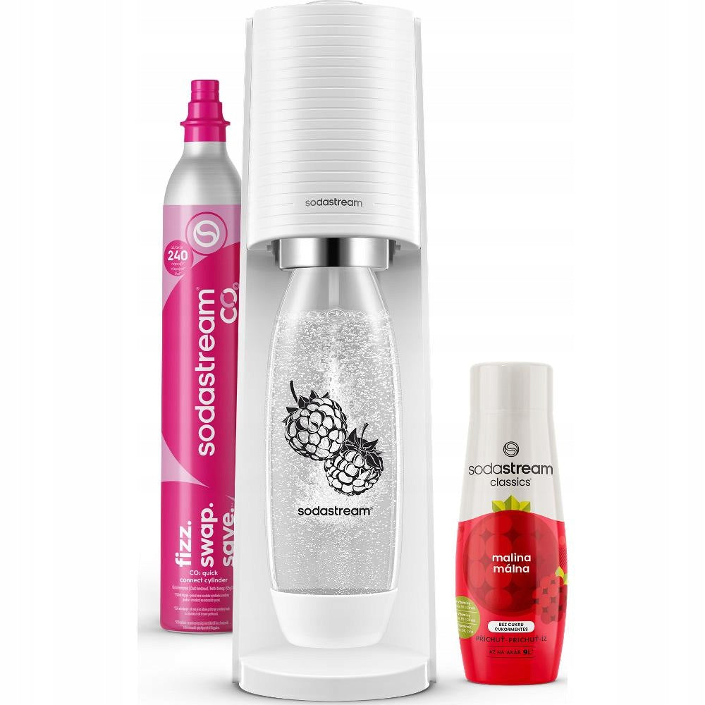 Sodastream Sada výrobníku TERRA White Malina Zero Mpack Dominant color white