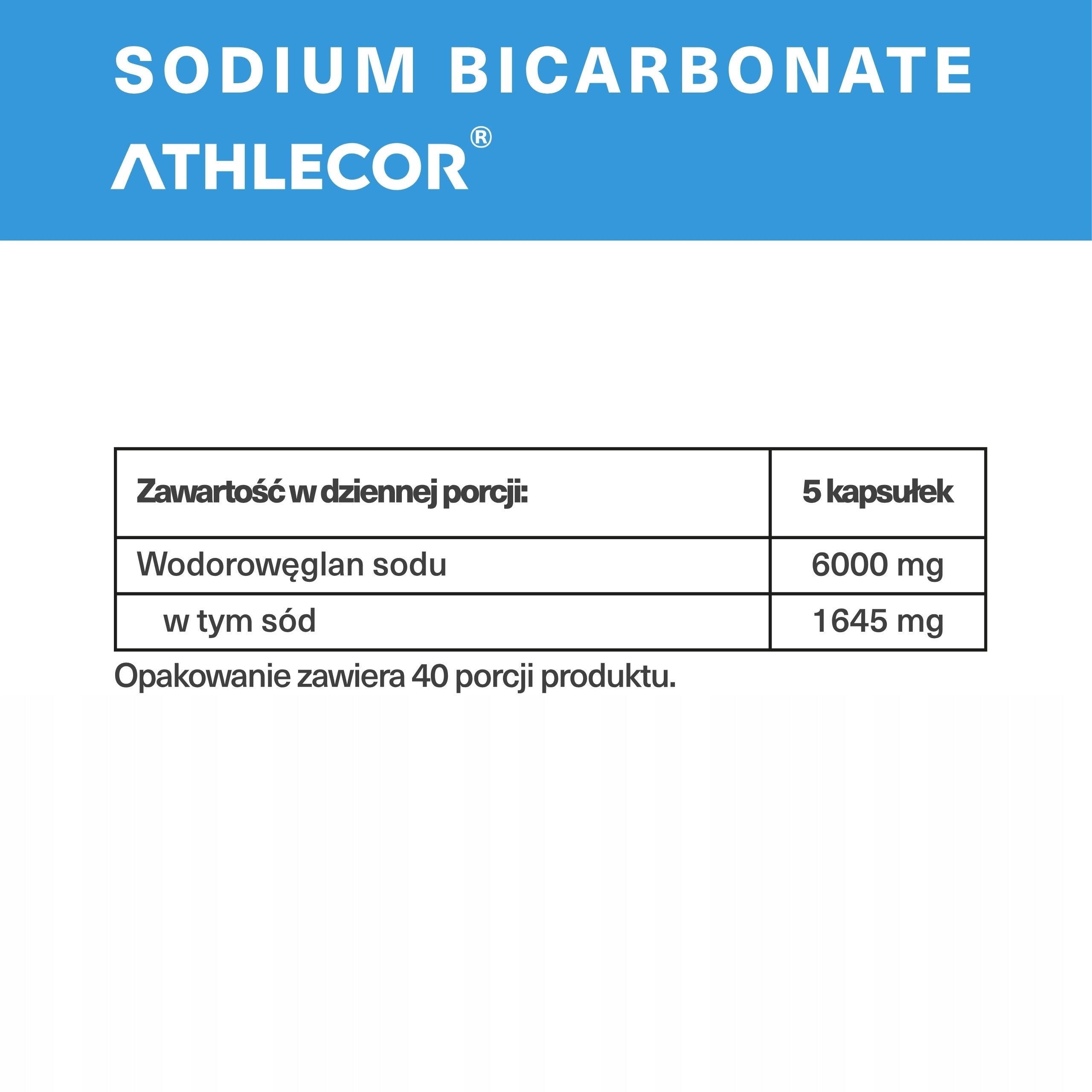 Sodium bicarbonate ATHLECOR 200 gastro-resistant caps. 1200mg for athletes Brand ATHLECOR