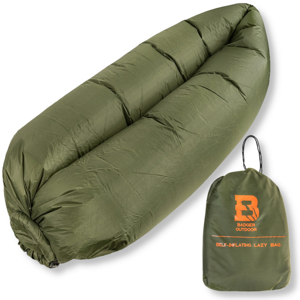 Sofa Inflatable Travel Bed Sofa Mattress Badger Outdoor Lazy Bag Oliv