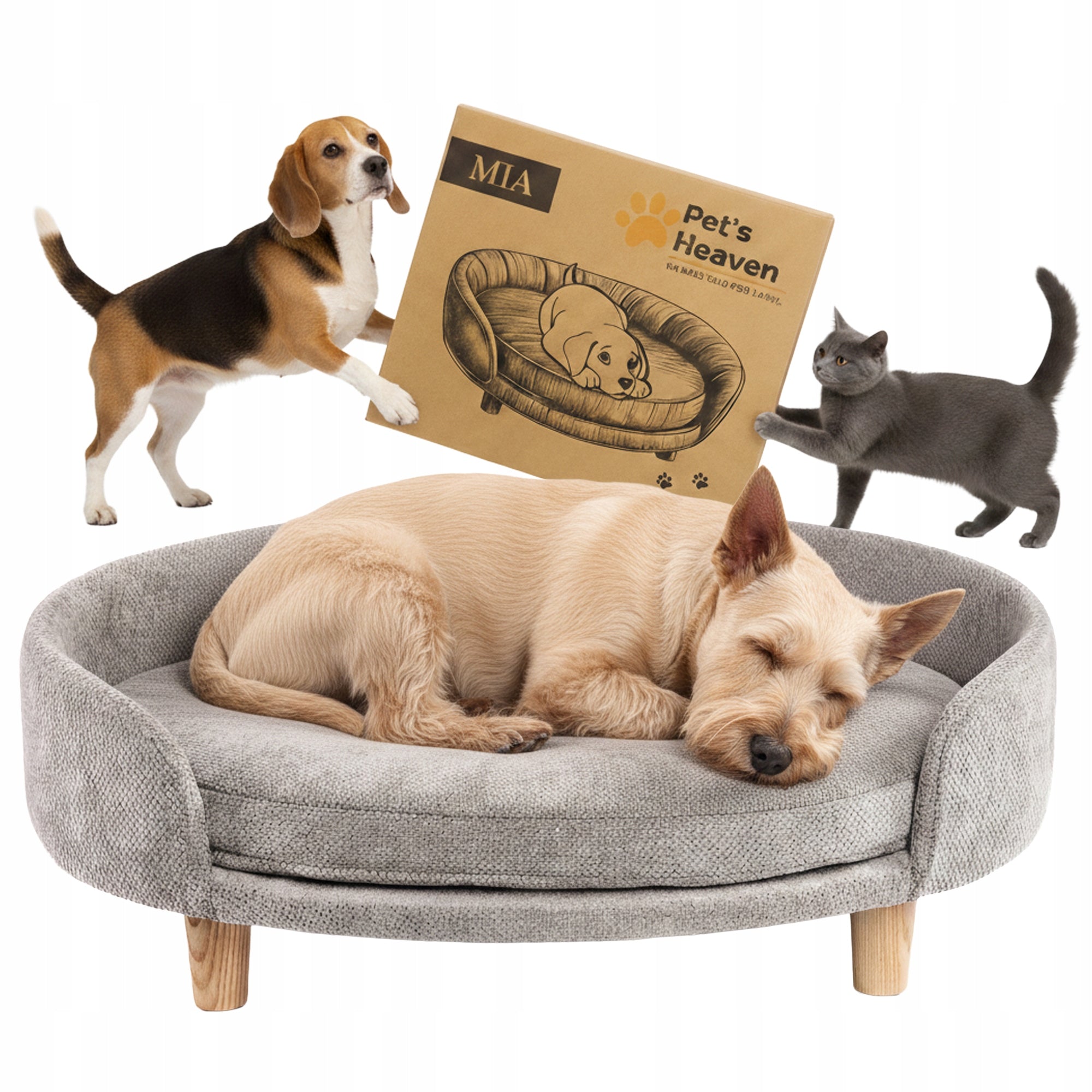 Sofa for Dog and Cat Playpen Comfort for Medium Animals Bed XL 65x55