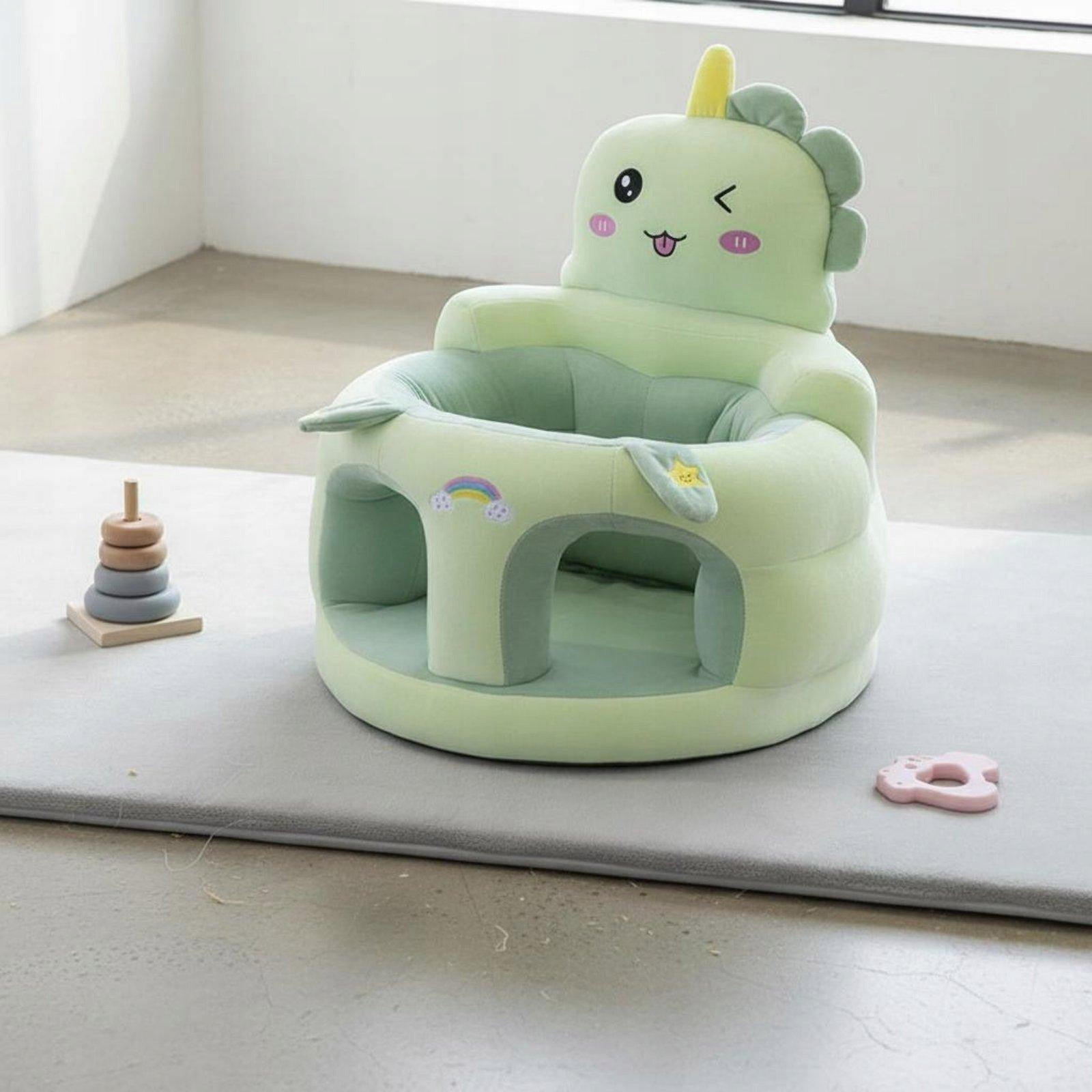 Soft Children Support Seat with High Backrest Plush Infant Chair Baby Lion Packaging status original