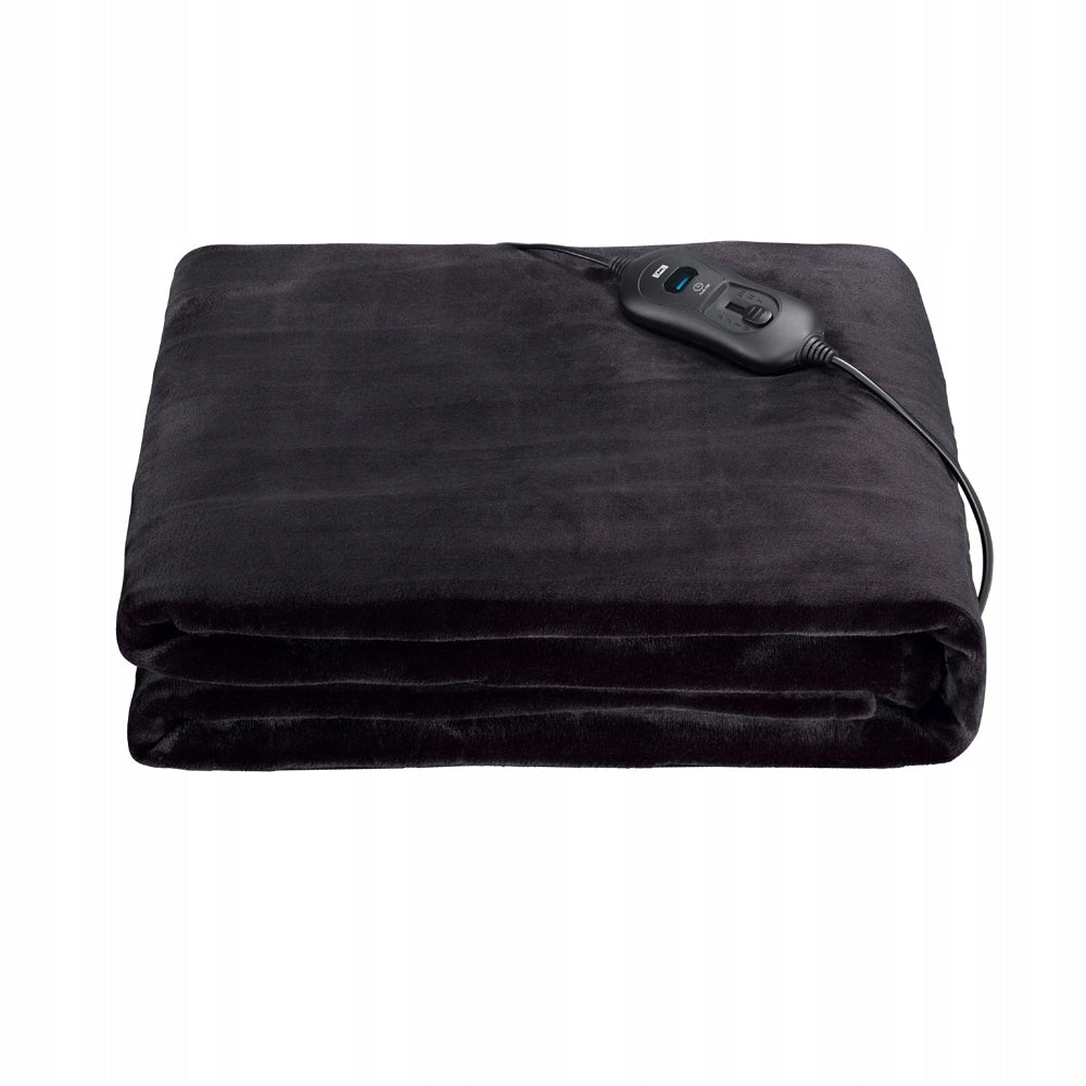 Soft Large Blanket Electric Fleece 180x130cm Black