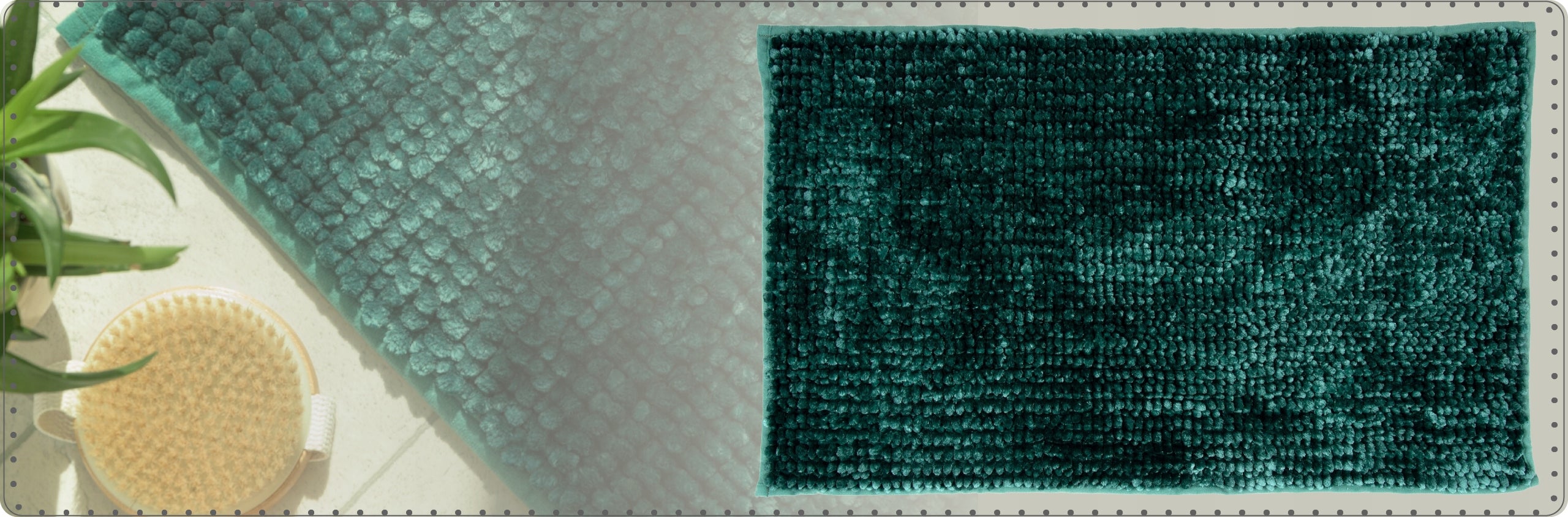 Soft absorbent bathroom mat 40x60 shaggy Shape rectangle