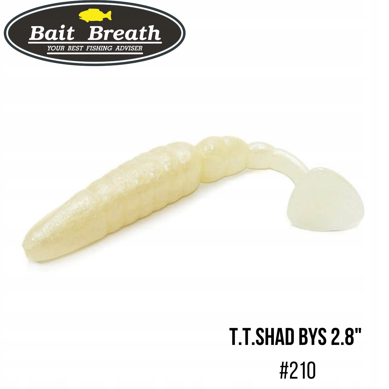 Soft bait Bait Breath T.T.SHAD BYS 2.8" #210 White pearl (7 pcs)