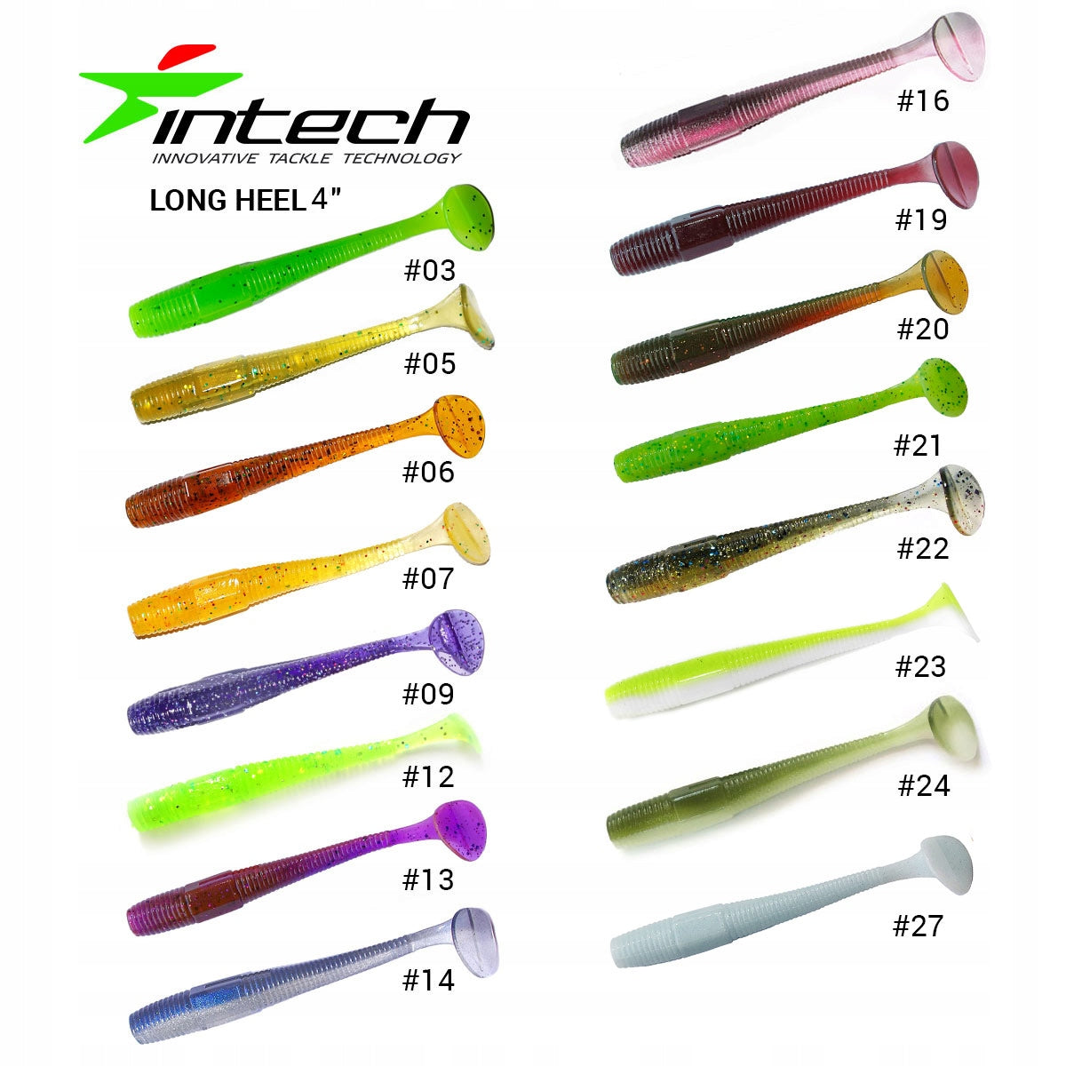 Soft bait Intech Long Heel 4" #IN66 (6 pcs) Packaging status original