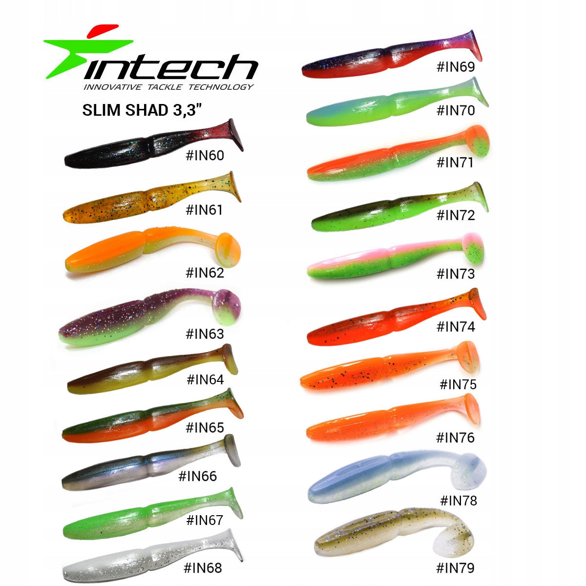Soft bait Intech Slim Shad 3,3" #IN77 7pcs. Manufacturer code 4823099102761