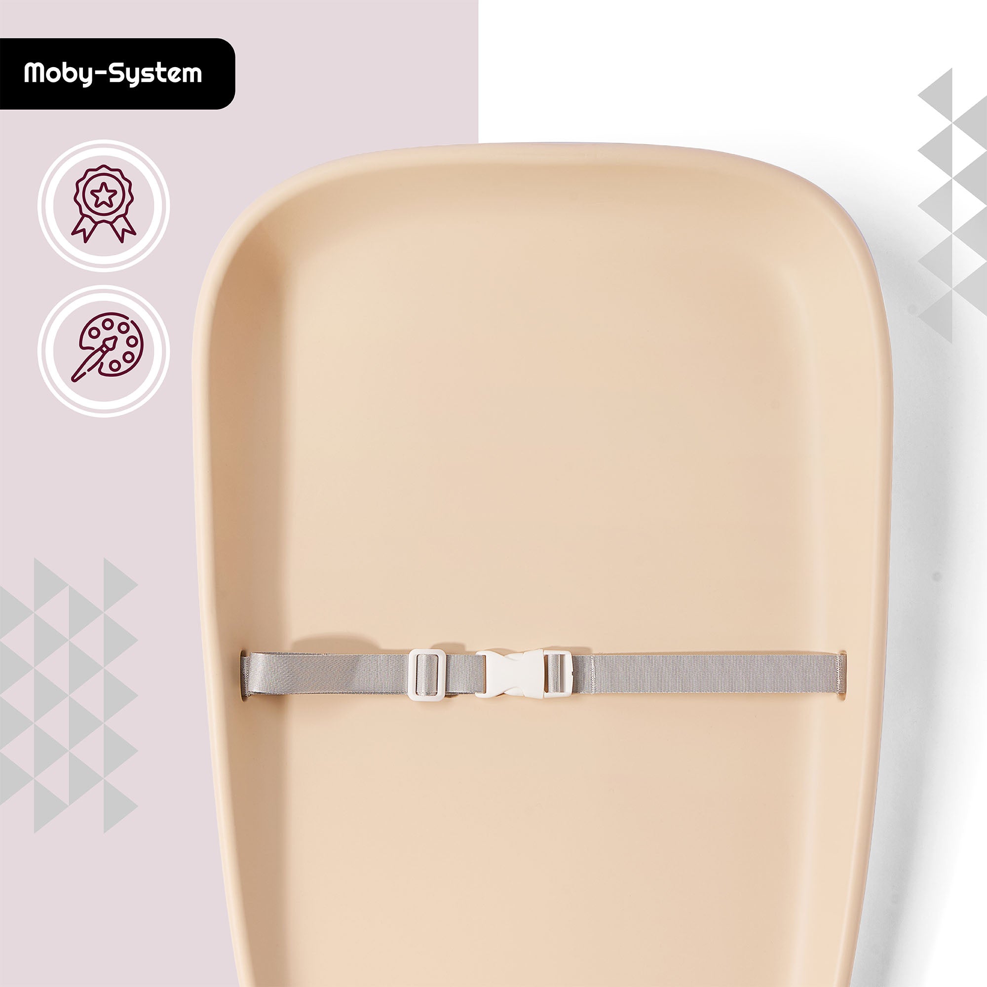 Soft changing table Moby-System waterproof with non-slip bottom beige Manufacturer code BABY NEST BEIGE