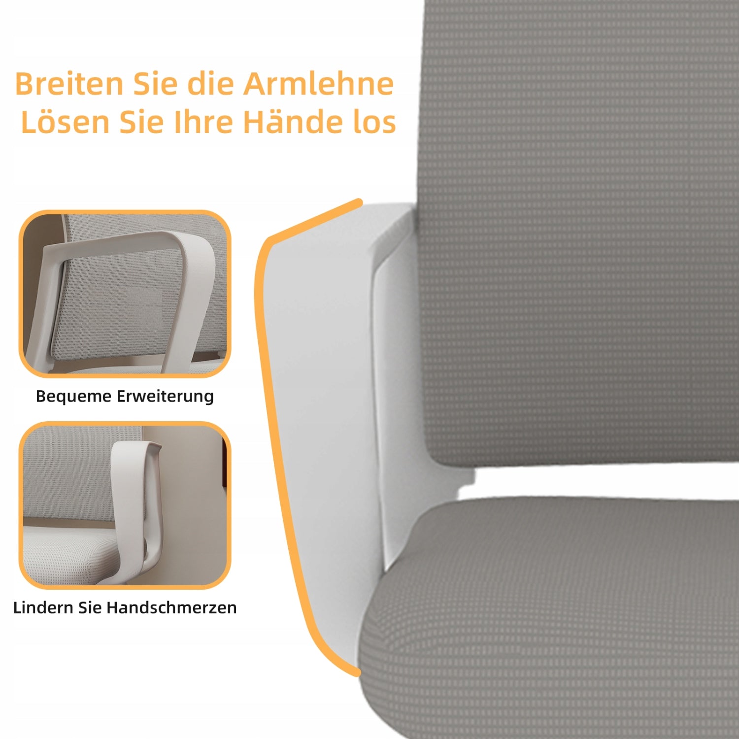 Soft, comfortable, minimalist, modern office chair Furniture depth 55 cm