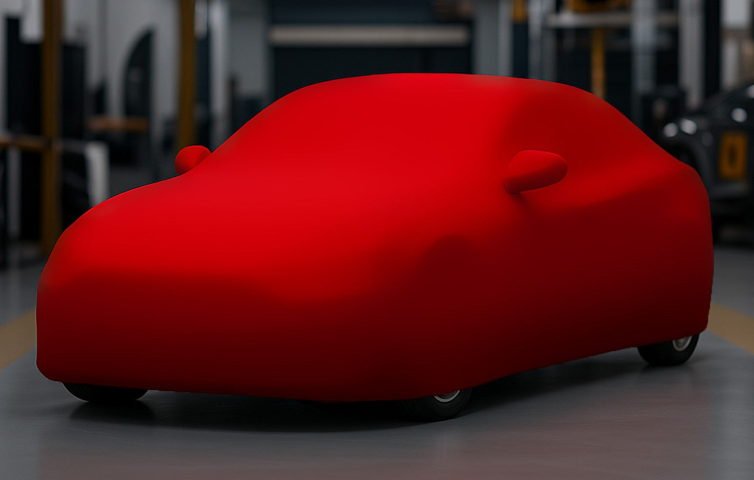 SoftStretch Universal Car Cover - Red Packaging status original