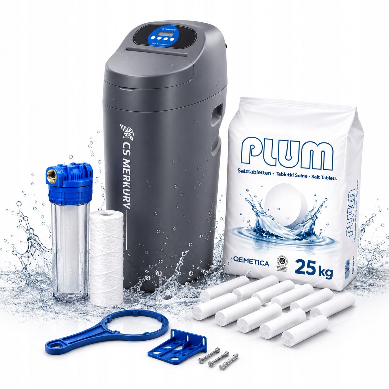 Softener Klarwod CS Mercury 30L + Salt + Pre-Filter + Cartridge Stock