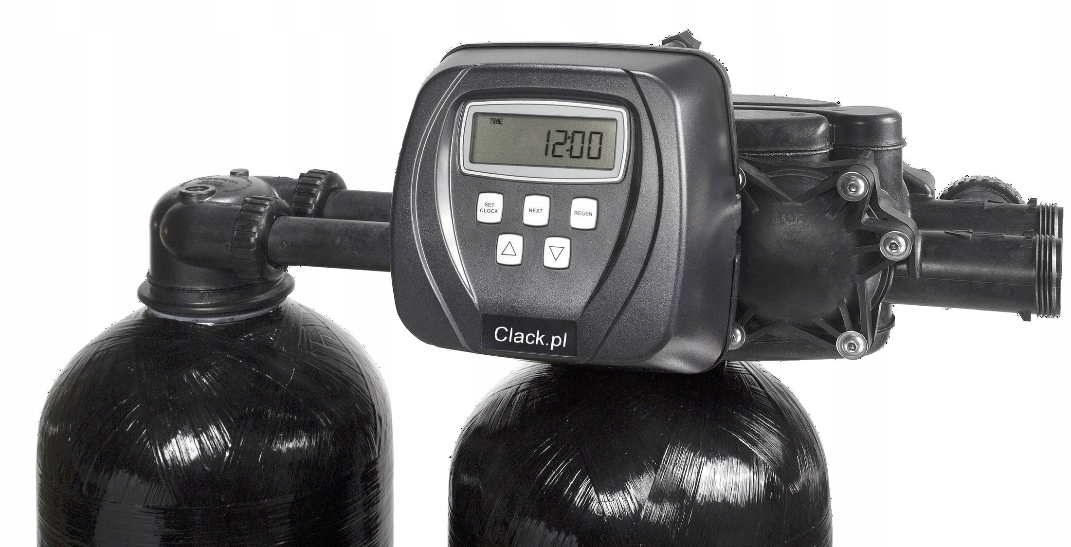 Softener Twin AL. Clack CI 2x10/35 NonStop 24/7 Brand Clack
