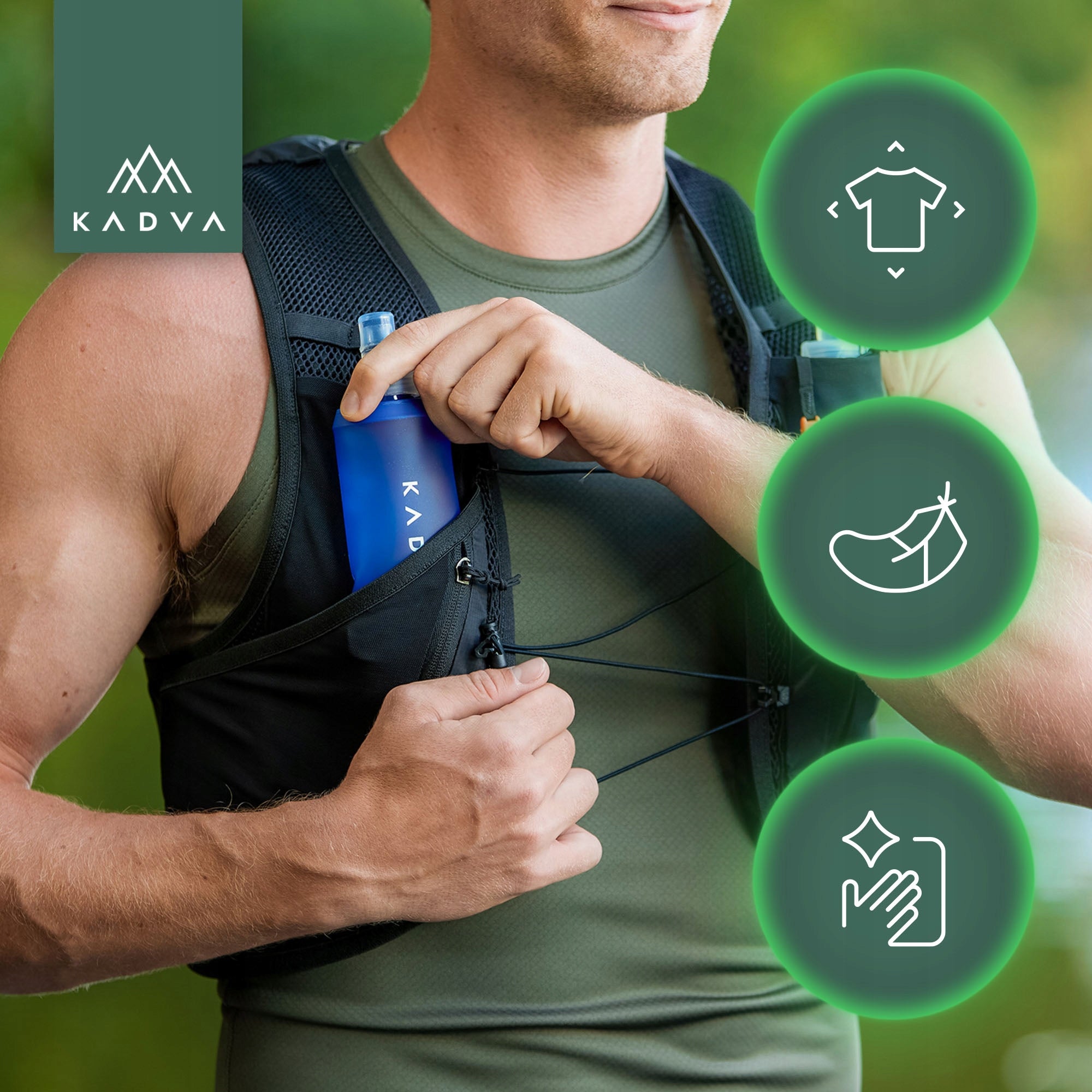Softflask KADVA Flowbie 250 ml blue Lightweight and flexible TPU construction Brand Kadva