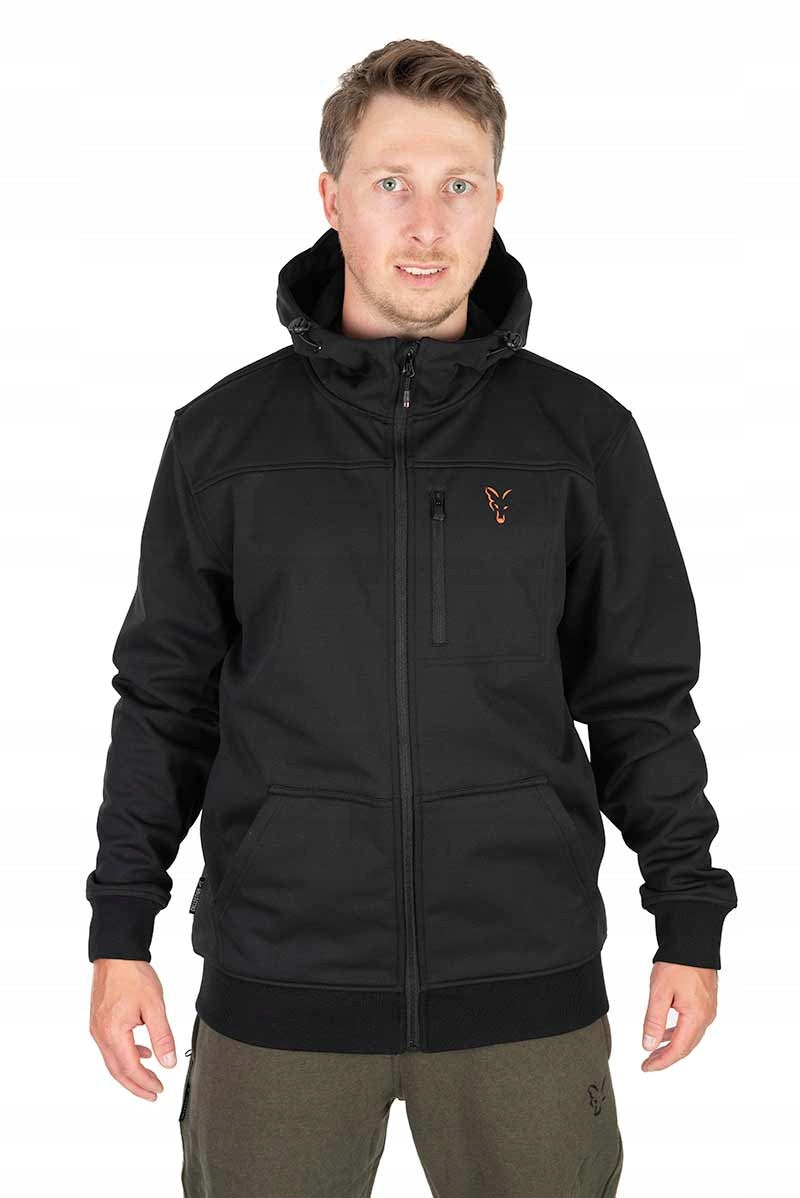 Softshell Jacket Black Orange Size L Fox